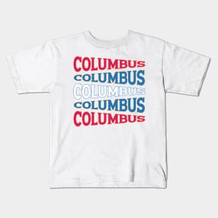 NATIONAL TEXT ART COLUMBUS Kids T-Shirt